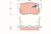 1 X Bremsbelagsatz BremsbeläGe TRW GDB774 FüR Honda