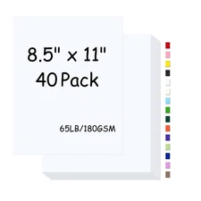 White Cardstock 8.5 x 11,65Lb Cover Card Stock Paper,180gsm Cover Cardstock f...