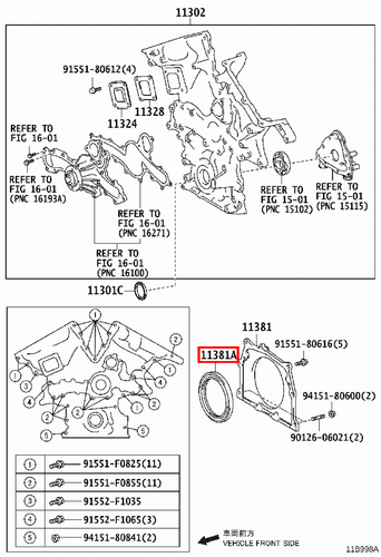 Genuine LandCruiser VDJ79 VDJ78 VDJ76 VDJ200 1VD Rear Main Oil Crankshaft Seal - Picture 17 of 20