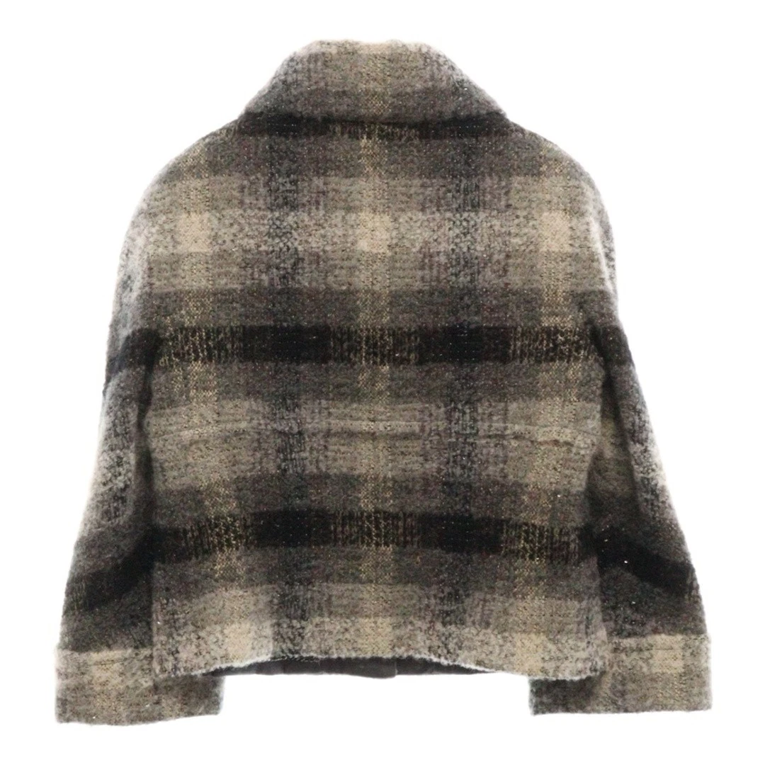 Giacca corta Chanel tweed logo bottoni grigio paillettes taglia 38 donna