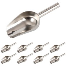 8 Pcs 8oz Stainless Steel Ice Scoop, Metal Candy, Food, Flour Scoops for Cani...