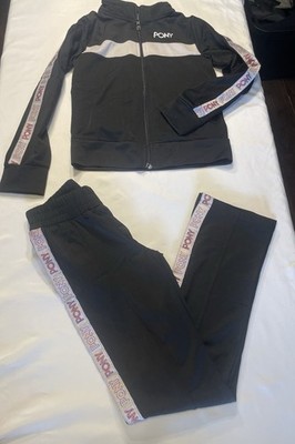 Pony Girls Youth Sweat Suite Black Size S7/8