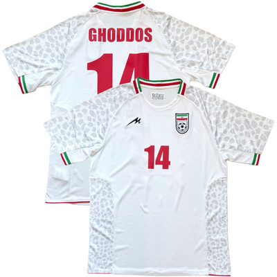 2022/25 IRAN Home Jersey #14 Saman Ghoddos World Cup Fan Kit (SLIM FIT) Red kit