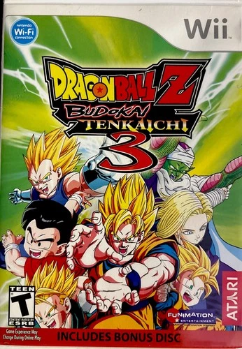 Dragon Ball Z Budokai Tenkaichi 3 Nintendo Wii 2007 W/BONUS DISC Tested Working
