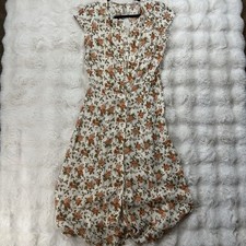 Reformation Dress Women's Size 6 Fauna Floral Fit And Flare Button Front Midi