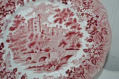 Vintage Meakin Romantic England Geschirr 5er Set HADDON HALL ROT ROSA ENGLISCHES LAND - Bild 1 von 4