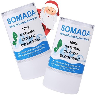 SOMADA Crystal Deodorant Stick for Women and Men, 4.25 oz/120g - Unscented... 