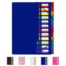 24 Pockets Expanding File Folder Organizer,Accordion File Organizer,A4 Letter...