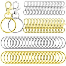 120pcs Key Chain Swivel Hooks Metal Swivel Snap Hook Lanyard Clips With Key Ring