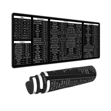 Computer Office Power Point Excel Word Shortcut Keys Mouse Pad 11.8x31.5 in B...