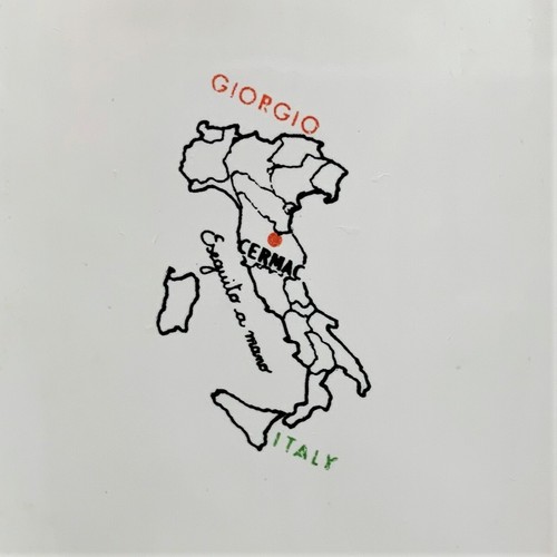 Giorgio Cermac Italy Fish Shaped Bowl Embossed White Stoneware Pasta Salad Bowl - Picture 12 of 12