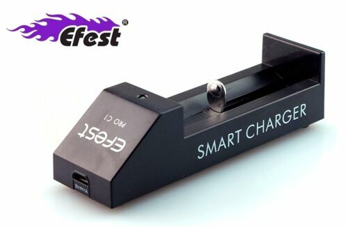New Efest Pro C1 USB Smart LED Battery Charger - Black micro usb charger