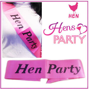 Hen Do Party Sashes S Las Pink Satin Night Out Ribbon Image Is Loading Hen Do Party Sashes 039 S Las