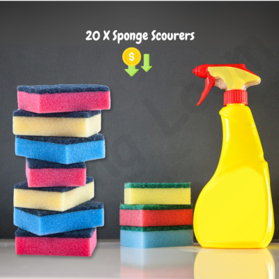 20X Schwamm Scheuerschwamm Abwaschen Küche Geschirr Scheuerpads Reinigungsmittel