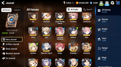 [GLOBAL] Epic 7 Starter Fairytale Tenebria Operator Sigret + ML pulls+Name