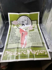 PLEASURE MASTERS - ORIGINAL FOLDED POSTER - ALEX DE RENZY - 1974 Sexploitation X