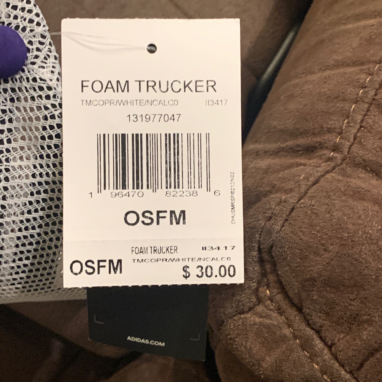 Alcorn State Braves Adidas NCAA Purple White Adjustable Foam Trucker Hat OSFM thumbnail 7