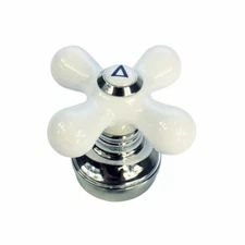 Porcelain Cross-Arm Faucet Handle, Price Pfister, Base And Diverter Button