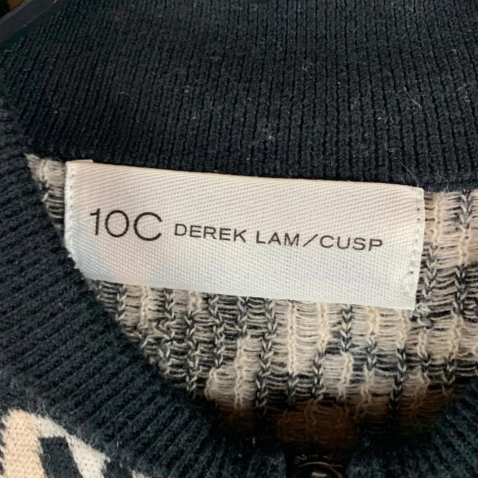 Cárdigan 10 Crosby Derek Lam para mujer cremallera completa mezcla de cachemir estampado de leopardo talla S Foto 2 de 4