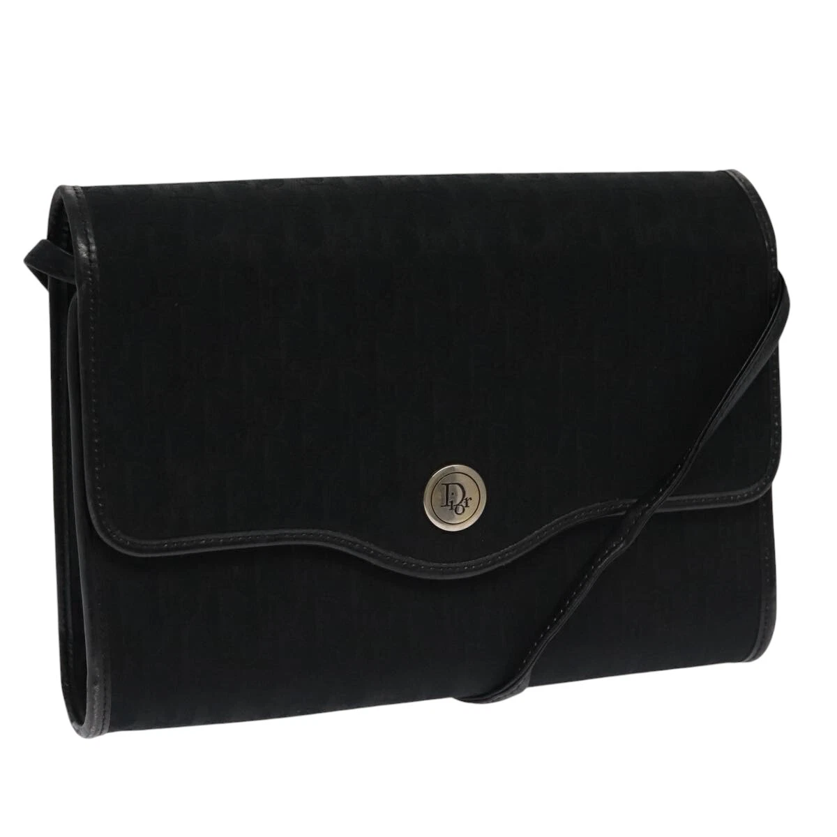 Sac bandoulière Christian Dior trotteur toile noir authentique 102985