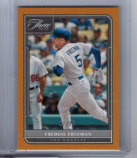 2022 Panini Three and Two Freddie Freeman Gold Base #'ed 07/25