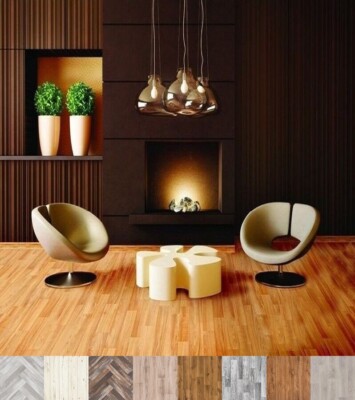 PVC Bodenbelag Maxima Eko versch. Designs Holz Fliese 1,5m 2m Breite 