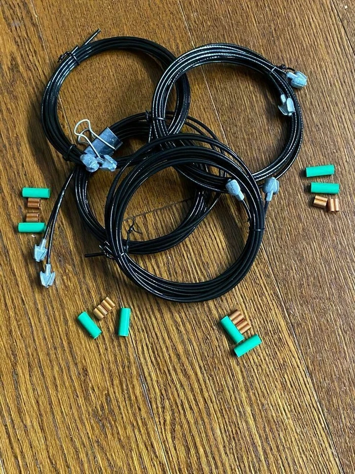 Metal DOUBLE TEARDROP  cables 79 in long GRN  LG Jennings, PSE, Martin Hoyt - Image 3 of 4