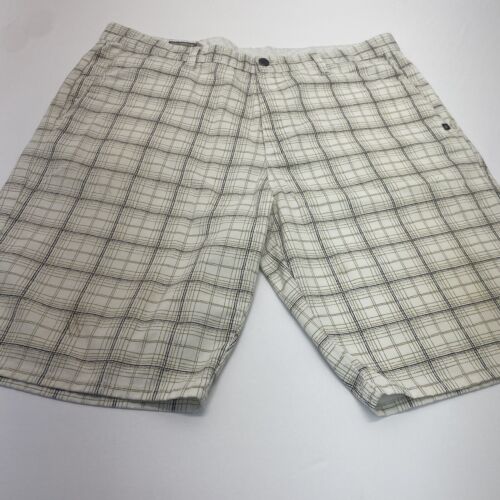 VOLCOM CORPO CLASS mens Striped chino shorts White Striped size 38 Pre Owned - Picture 3 of 22