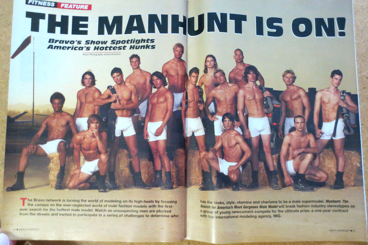 Men's Workout Magazine Manhunt Male Models Shirtless Paul Logan