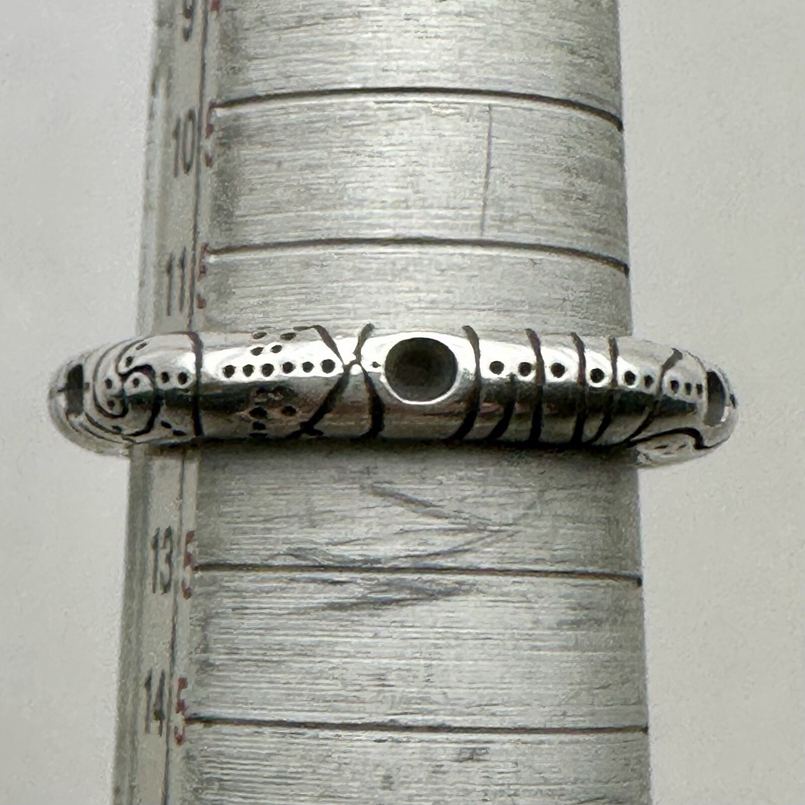 Artisan Boho Stackable Ring Signed Locke Sterling… - image 11