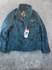 Pendleton Jacket Women's Medium Full Zip Snap Pocket Sherpa Fleece Dark Blue NWT