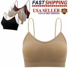 Women Padded Sports Bra Mesh Padded Fitness Workout Yoga Crop Tank Top Us