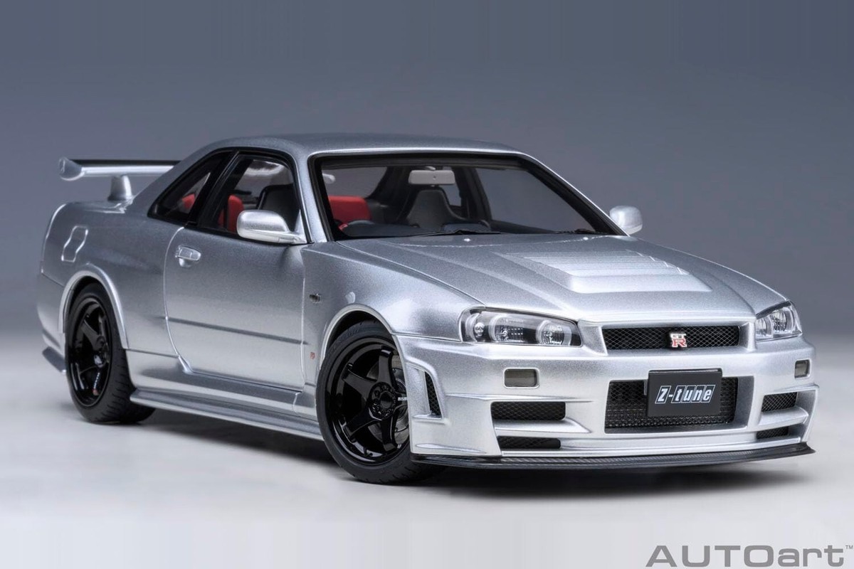 ミニカー AUTOart Nismo skyline GT-R Z-Tune R34 NISSAN SKYLINE GT-R (R34) NISMO Z-TUNE SILVER by AUTOart 1