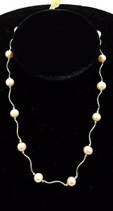 pearls 14k mm necklace yellow natural shipping service gold