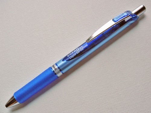 3 X PENTEL ENERGEL RTX 0.5mm Needle Tip Roller Retractable Gel Pen BLN75, BLUE - Picture 2 of 2
