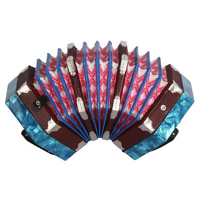 Concertina Accordion 20-Button 40- Anglo Style Instrument W/ Carry Bag U9N1
