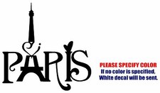 Paris Eiffel Tower Graphic Die Cut decal sticker Car Truck Boat Window Bumper 9"