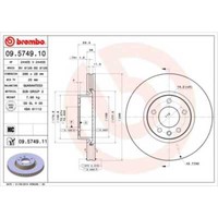 Brembo 2X Bremsscheibe Vorne 296 InnenbelüFtet FüR Opel Omega B V94 21_