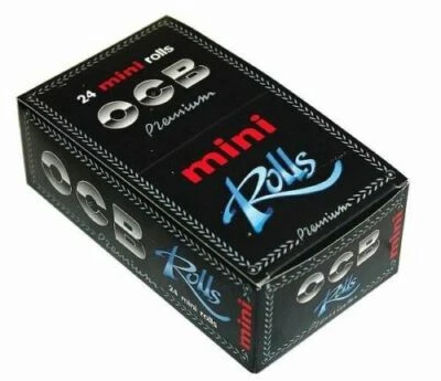 OCB BLACK PREMIUM MINI ROLLING PAPER BOX x 24 ROLLS