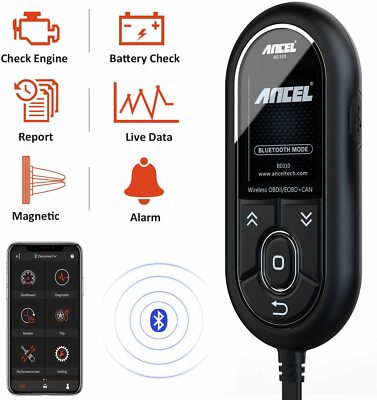 ANCEL BD310 Bluetooth OBD2 Scanner Engine and Battery Voltage Check Code Reader