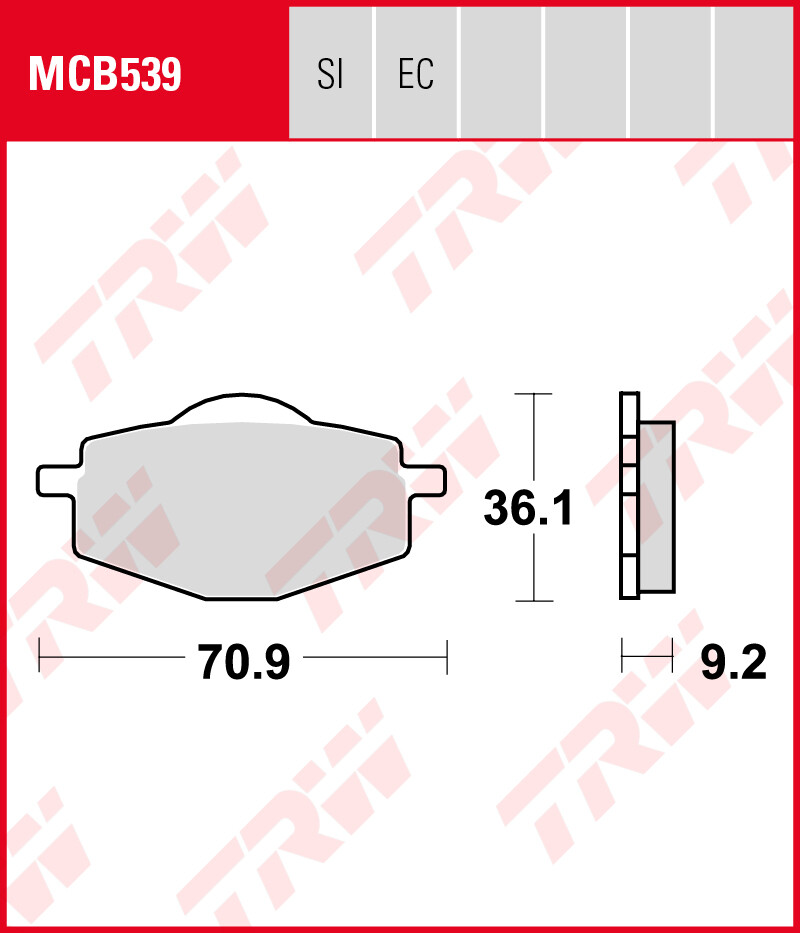 PASTILLAS DE FRENO TRW YAMAHA XT600/E POST.