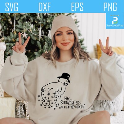 How Snowflakes Are Really Made Svg Png, Sarcastic Christmas Svg, Snowman Svg, Fu