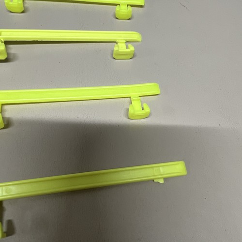 Vintage Lot Of 14 Tyco Pro Racing Slot Car 9” Neon Yellow Guard Rail W Flags - Picture 8 of 9