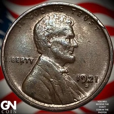 1921 S Lincoln Cent Wheat Penny Y4675