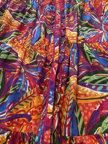 True Destinations Tiered Dress Womens XL Resort Wear Colorful Boho Vaca Cruise - Picture 13 of 18