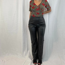 Black Leather Pants Clio 90s