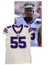 2014 JERRY HUGHES PHOTO MATCHED BUFFALO BILLS GAME WORN USED JERSEY