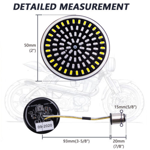 4X señales de giro delanteras traseras LED insertos de luz para Harley Touring Street Glide A+ - Imagen 5 de 12