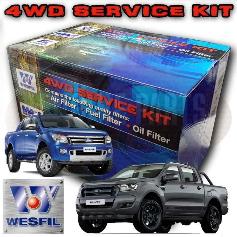 Wesfil Air/Oil/Fuel Filter Service Kit For Ford Ranger/Mazda BT-50 2 2L TD & 3 2