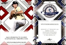 STUNNER GONZALES Rookie 2023 Leaf Perfect Game National Showcase #267 RED